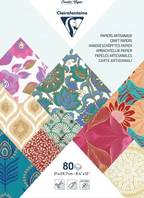 Produktbild von Clairefontaine 3x Papiere aus aller Welt, Maxi-Block A4, 80 Bl Mehrfarbig 95218C