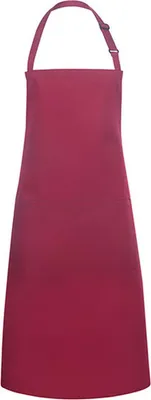 Produktbild von Karlowsky Latzschürze BASIC mit Schnalle und Tasche 75 x 90 cm unisex Polyester/Baumwollmix Bordeaux