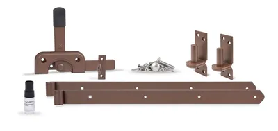 Image de Alberts 302054 DURAVIS® Assortiment de ferrures, pour portes individuelles, en trois versions de couleur, revêtement duplex brun rouille