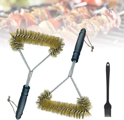 Produktbild von Grillbürsten Set - 2 rostfreie Edelstahlbürsten