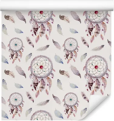 Obrázek produktu pro 10m VLIES TAPETE Roll Obývací pokoj Dream Catcher Feathers Indický vzor XXL