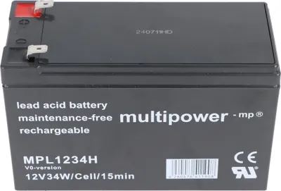 Produktbild von Multipower Blei Akku MPL1234H  12.0V 8.5Ah
