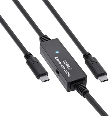 Image de InLine® Câble actif USB 3.2 Gen.1, USB-C mâle à USB-C mâle, noir, 15m