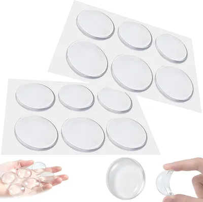 Produktbild von Türstopper 50 mm, 12 Stück, transparent Silikon, für Wand