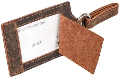 Image de Étui en cuir élégant pour valise et sac à dos, avec fenêtre transparente