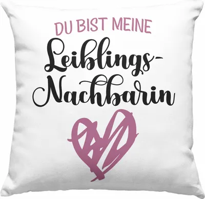 Produktbild von Trendation - Beste Nachbarin Der Welt Deko-Kissen mit Füllung 40x40 Geschenk Lustig Abschied Abschiedsgeschenk (Grün)