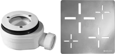 Produktbild von Gelco Duschwannen Siphon, Durch. 90mm, DN40, Chrom Abdeckung
