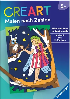 Produktbild von CreArt Malen nach Zahlen ab 5 - Elfen und Feen im Zauberwald