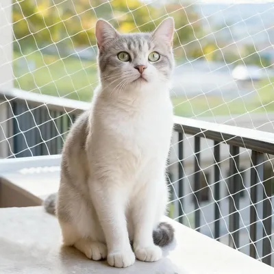 Produktbild von Katzennetz 10x3 m, transparent, biss- und reißfest, für Balkon