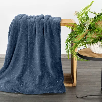 Produktbild von Wohndecke  BLINK 150X200 dunkelblau silber