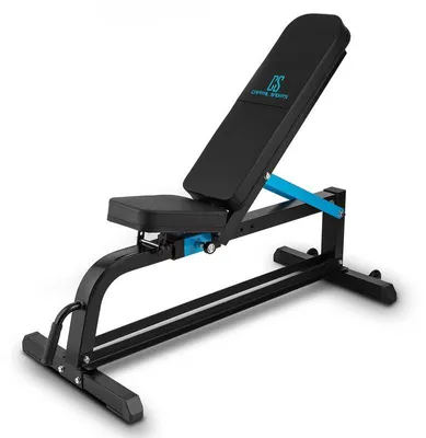 Produktbild von CAPITAL SPORTS Adjustar Hantelbank klappbar - Trainingsbank mit 7-Winkel-Rückenlehne, Schrägbank mit neigbarer Sitzfläche, Tragkraft: max. 300 kg, Stahlrahmen, pflegeleicht, schwarz-blau