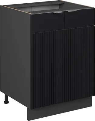 Produktbild von Küchenunterschrank Vicco Fame-Line Schwarz gestreift 60 cm ohne Arbeitsplatte, Model 50638
