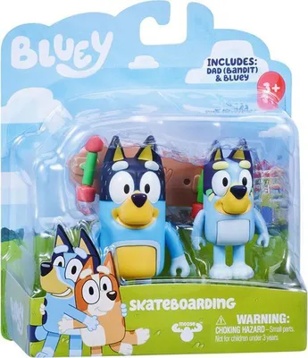 Zdjęcie produktu dla Zestaw figurek Moose Toys BLUEY w podwójnym opakowaniu w asortymencie