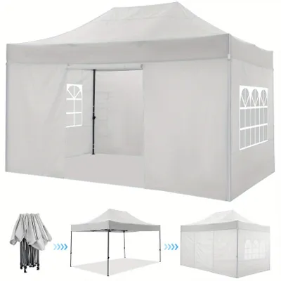 Produktbild von Partyzelttent - Festzelt - Gartenpavillon - Schnellaufbauzelt - Faltzelt - Wasserdicht - 3 x 4,5 Meter