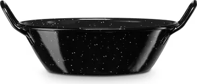 Obrázek produktu pro Briebe Levante hluboká pánev na paellu indukční 14 cm, smaltovaný ocelový hrnec 0,4 l, oheň, trouba černá