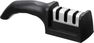 Imagen del producto de Afilador de cuchillos de cocina, con 3 ranuras, herramienta para afilar cuchillas, ideal para el hogar y la cocina, color