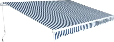 Image de vidaXL Store banne 450 cm bleu/blanc