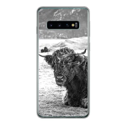 Produktbild von MuchoWow® Handyhülle Schutzhülle Hülle für Samsung Galaxy S10 Schottischer Highlander - Berg - Tiere Silikon Softcase Handy Hülle - Handytasche