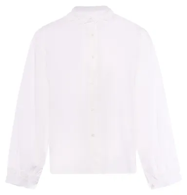 Produktbild von Weiße Damen-Bluse in Größe M, aus 50% Baumwolle und 50% Polyester