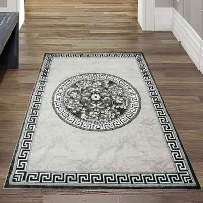 Immagine prodotto di Tappeto orientale con filato glitter in grigio crema Dimensioni - 80 x 150 cm