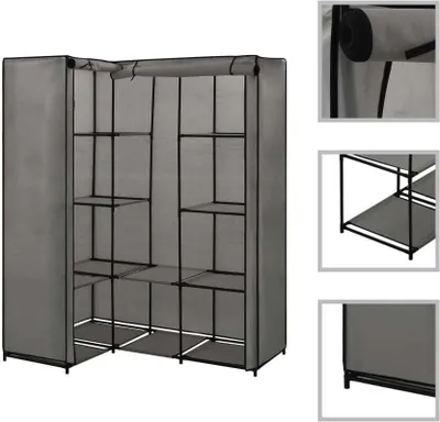 Produktbild von "2026 Moderne"Eckkleiderschrank( 1PC) Stylishces - Garderobenschrank,Drehtürenschrank,Grau 130x87x169cm - Kleiderschränke DEMöbel384256