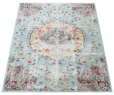 Produktbild von In- & Outdoor Teppich Modern Orient Print Terrassen Teppich Türkis Grösse 120x170 cm