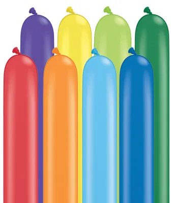 Produktbild von 100 Stück Modellierballons für Karneval, gemischt, ideal für Skulpturen