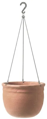 Produktbild von Vasar Blumenampel, Hängeampel frostbeständig, Ø 25 cm, Höhe 19 cm, Kunststoff, orange/terrakotta