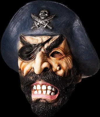 Produktbild von Käpt'n Schwarzbart - Halloween Fasching Maske
