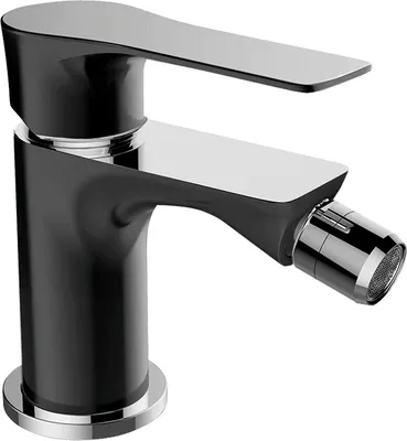 Produktbild von Laveo | Bidetarmatur Raila - Schwarz/Chrom - Einhebelmischer - Hochwertige Verarbeitung - Modernes Design