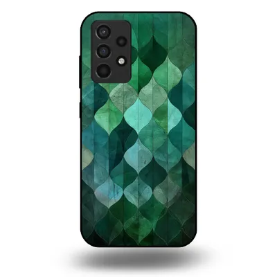 Produktbild von Smartphonica Handyhülle passend für Samsung Galaxy A52 mit grünem Blätterdruck - TPU Backcover Hülle grünes Blattdesign - Grün