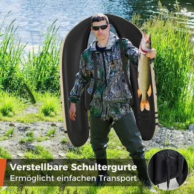 Produktbild von Aufblasbarer Angel-Schwimmreifen mit verstellbarer Rückenlehne, 135 x 109 x 54 cm