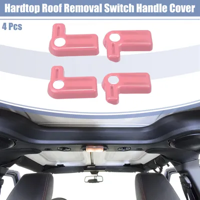 Image de Cache de poignée de commutateur de démontage du toit rigide pour Jeep Wrangler JK - Lot de 4 Rose