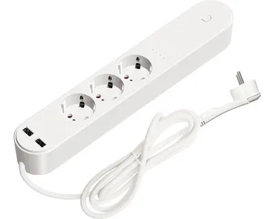 Zdjęcie produktu dla essentials Smart Home 3-drożna listwa gniazdowa WLAN USB biała 1,5 m z płaską wtyczką