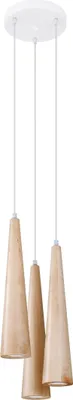Produktbild von Hängeleuchte SULA 3P Naturholz 3xGU10 10W Holz 120x20x20cm Sollux Lighting