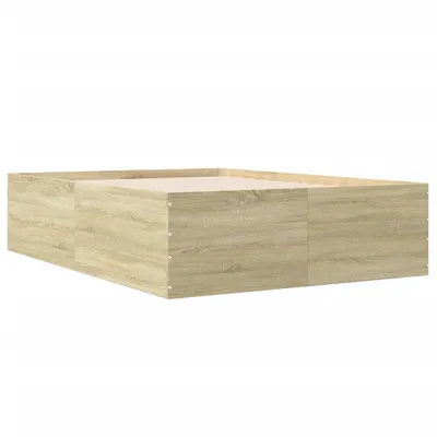 Produktbild von Bettgestell Sonoma-Eiche 135x190 cm Holzwerkstoff