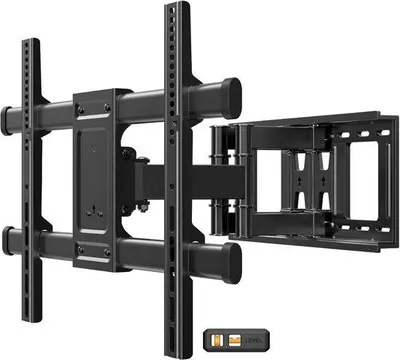 Obrázek produktu pro Otočné rameno pro televizory 37–75 palců – otočné s dvojitým ramenem – max. VESA 600 × 400 mm – vhodné pro ploché i zakřivené LED a LCD obrazovky – nosnost až 60 kg