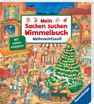 Image de Ravensburger Buch Pappbilderbuch Spracherwerb Sachen suchen Mein Wimmelbuch Weihnachtszeit 42122