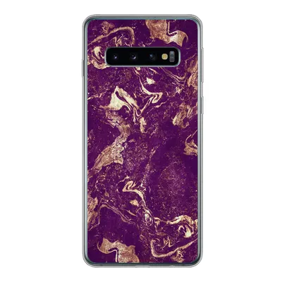 Produktbild von MuchoWow® Handyhülle Schutzhülle Hülle für Samsung Galaxy S10 Naturstein - Kalkstein - Gold Silikon Softcase Handy Hülle - Handytasche
