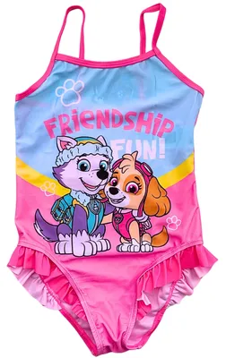 Produktbild von Badeanzug mit Rüschendetails PAW Patrol Skye & Everest Pink 122-128 cm