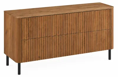 Produktbild von Badezimmerschrank 120, Craft-Eiche, Platte Craft-Eiche, Beine schwarz, 120,8 x 44,2 x 65 cm, KI-generiertes Bild