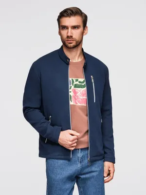 Produktbild von Ombre Clothing Herren-Bikerjacke Mataitoga dunkelblau S