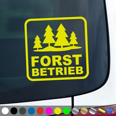 Produktbild von PantherPixel Forstbetrieb Forstzubehör Aufkleber Forstbedarf Sticker Auto Geschenkidee Farbe Neon-Gelb