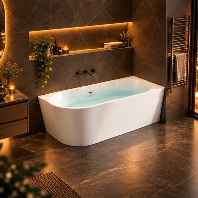 Productafbeelding van ALONI Hoekbad Rechts - Glanzend Wit - 180x80x58 cm - Inclusief Afvoerset en Click Waste