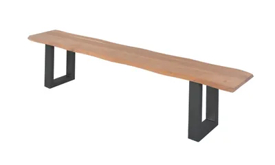 Produktbild von SAM® Sitzbank Baumkante 200 cm natur massiv Akazie schwarz
