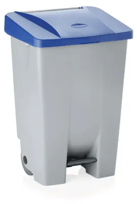 Immagine prodotto di Cestino a pedale con coperchio blu, 80 litri