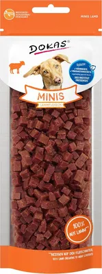 Produktbild von Dokas Dog Snack Minis Lammfleisch 70g