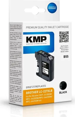 Produktbild von KMP B55 Tintenpatrone schwarz kompatibel m. Brother LC-227XLBK
