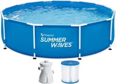 Produktbild von Summer Waves Aufstellpool 305x76 cm mit Filterpumpe blau