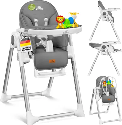 Produktbild von KIDIZ® 3in1 Hochstuhl Kinderhochstuhl inkl. Spielbügel , Babyliege , Kombihochstuhl Babyhochsitz ,7 höhenverstellbar Verstellbare Rückenlehne , mitwachsend ab 0 Monate bis 6 Jahre Babystuhl